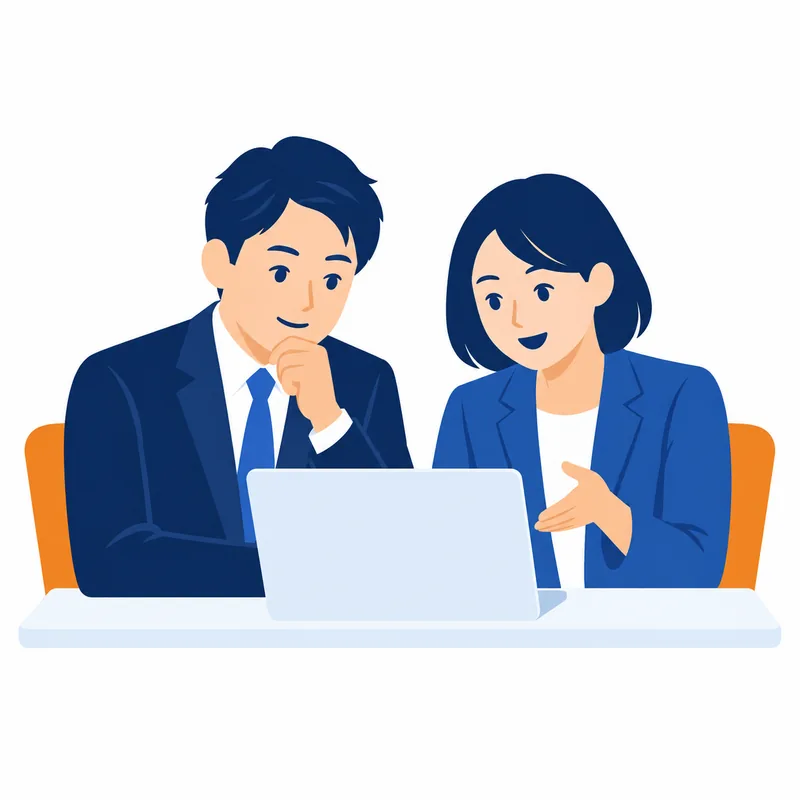 採用担当者と代理店担当者が同じ窓口で連携するイラスト